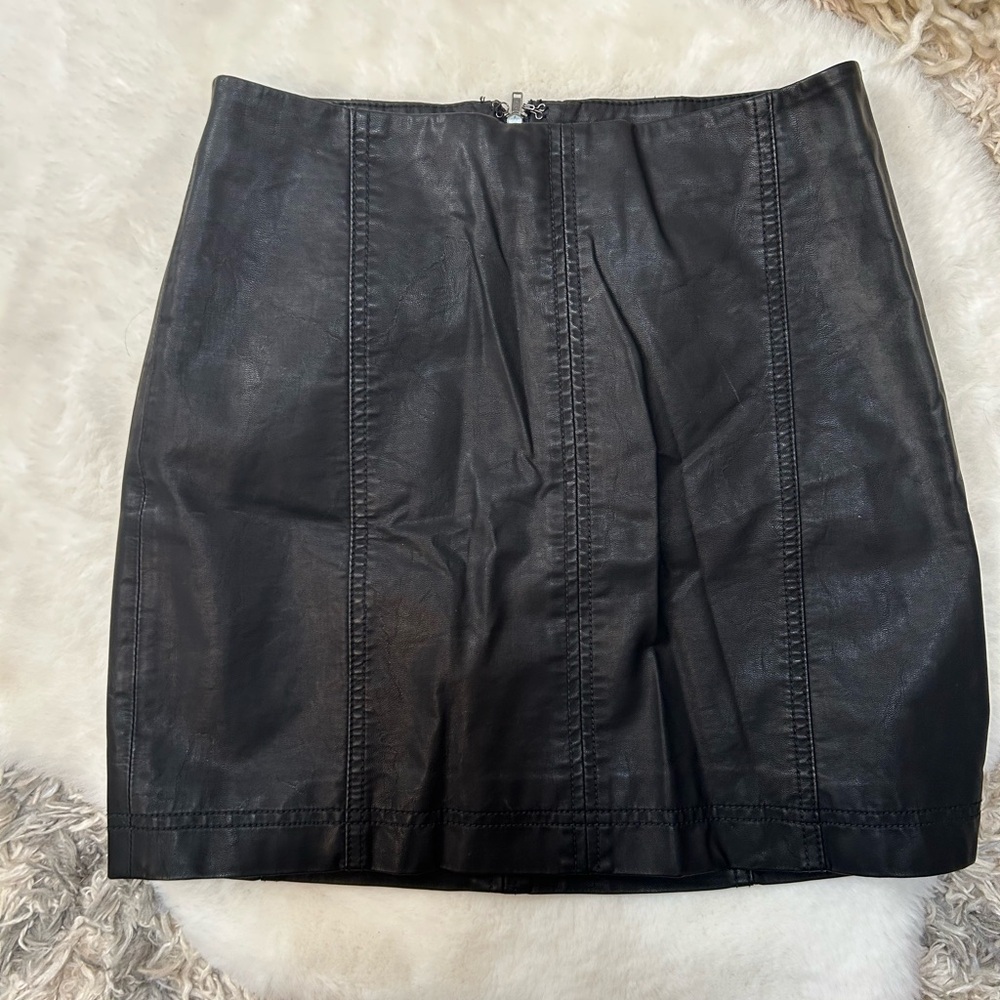 EUC - Free People Vegan Leather Skirt